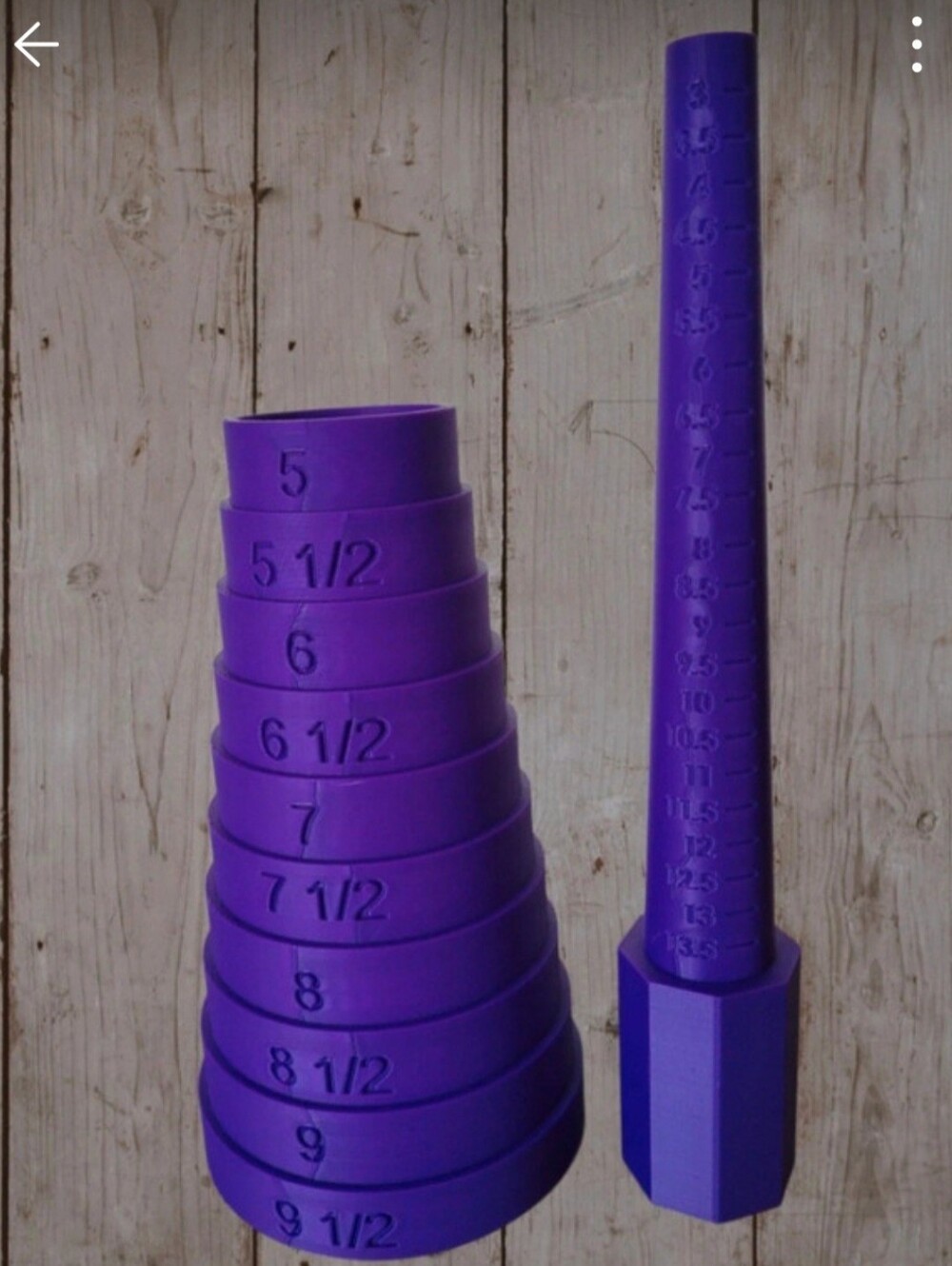 Purple Ring Sizer and Bracelet Sizer Set